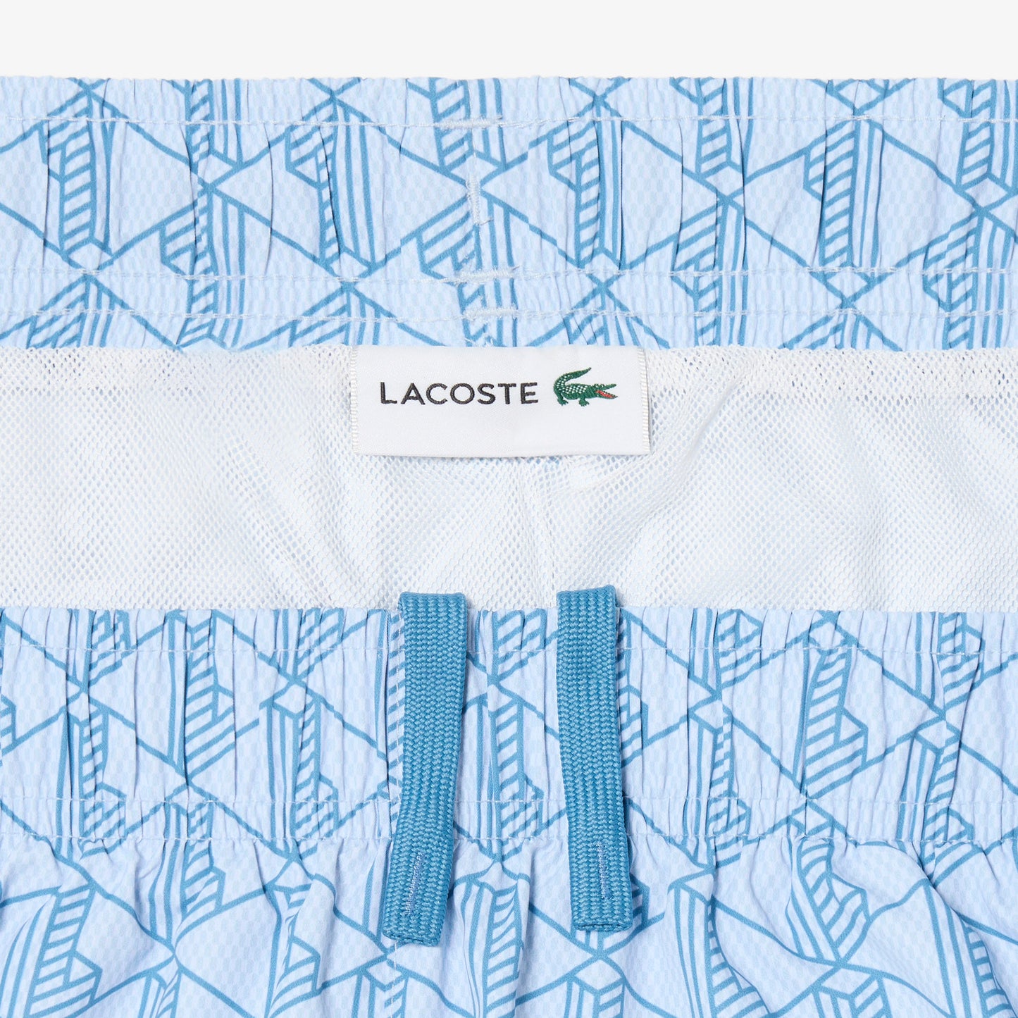 Lacoste Monogram Erkek Mavi Deniz Şortu