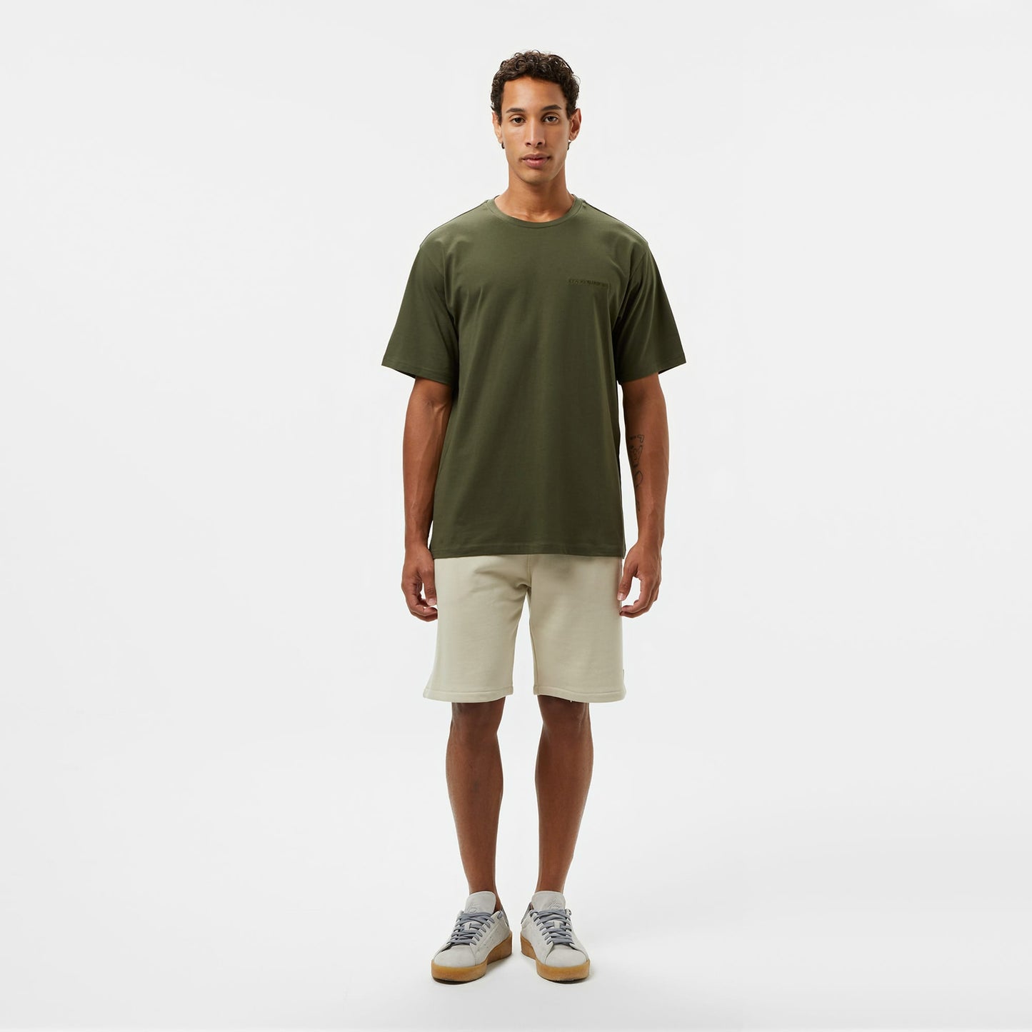 Les Benjamins Essentials Erkek Haki T-shirt