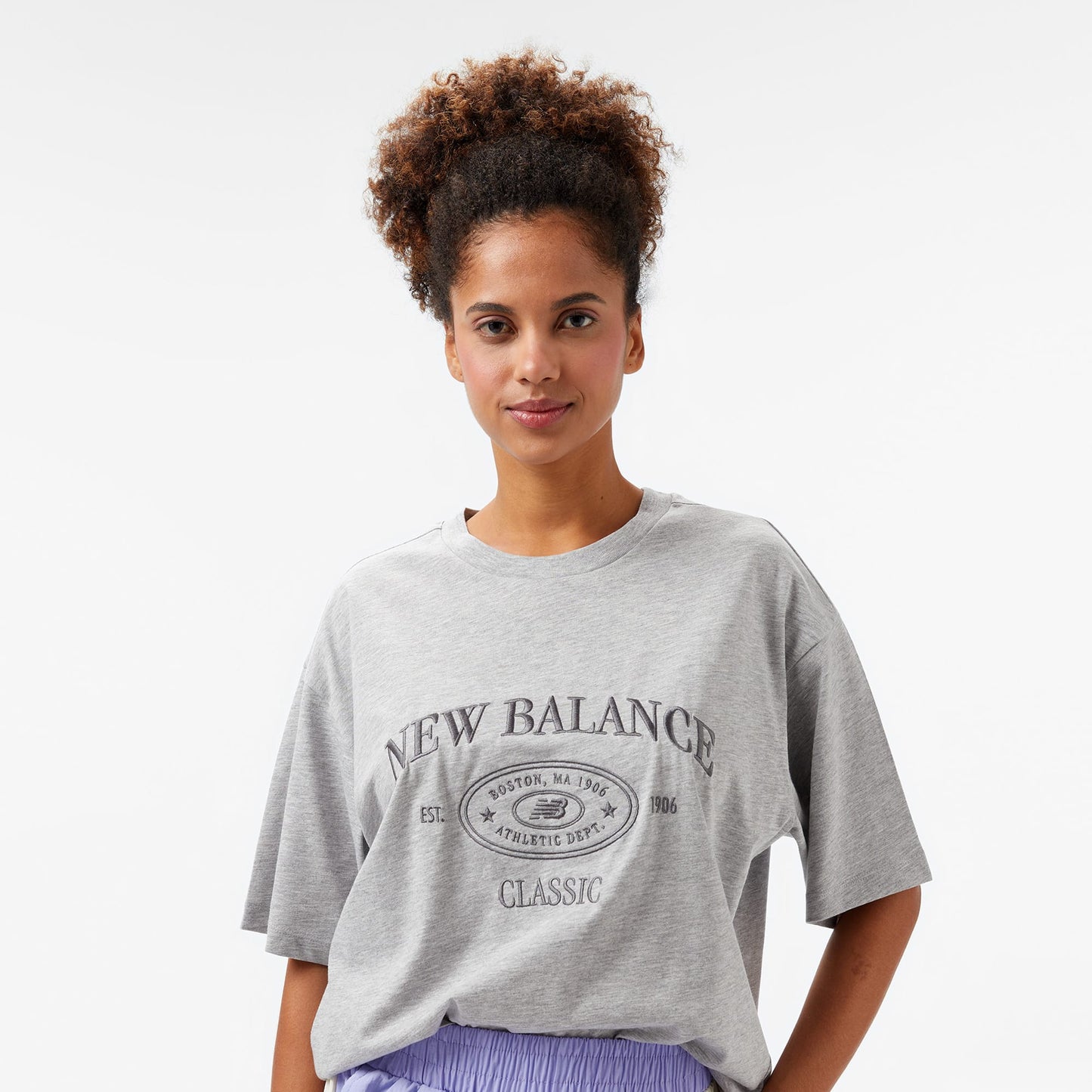 New Balance Lifestyle Erkek Gri T-shirt