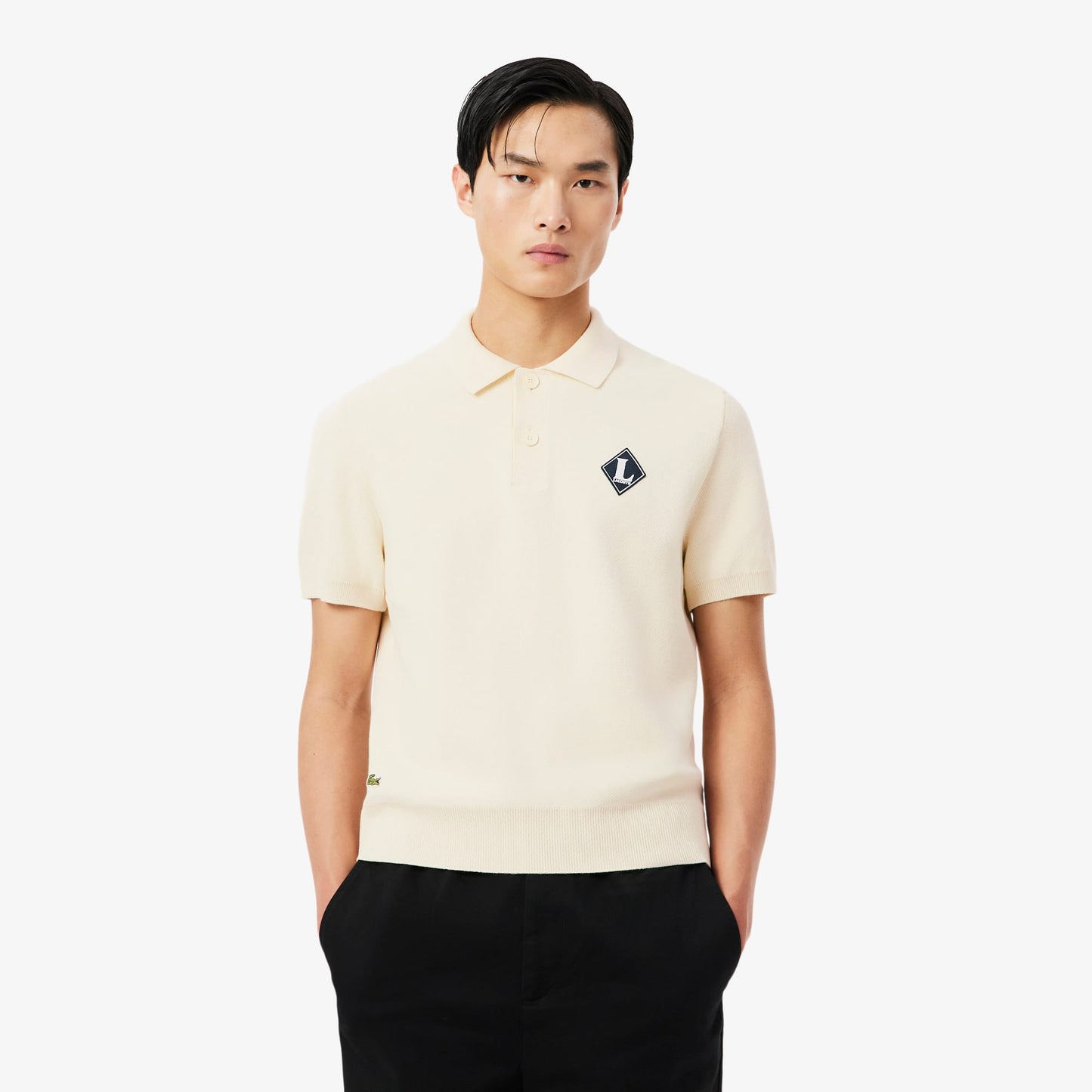 Lacoste Classic Fit Erkek Krem Polo