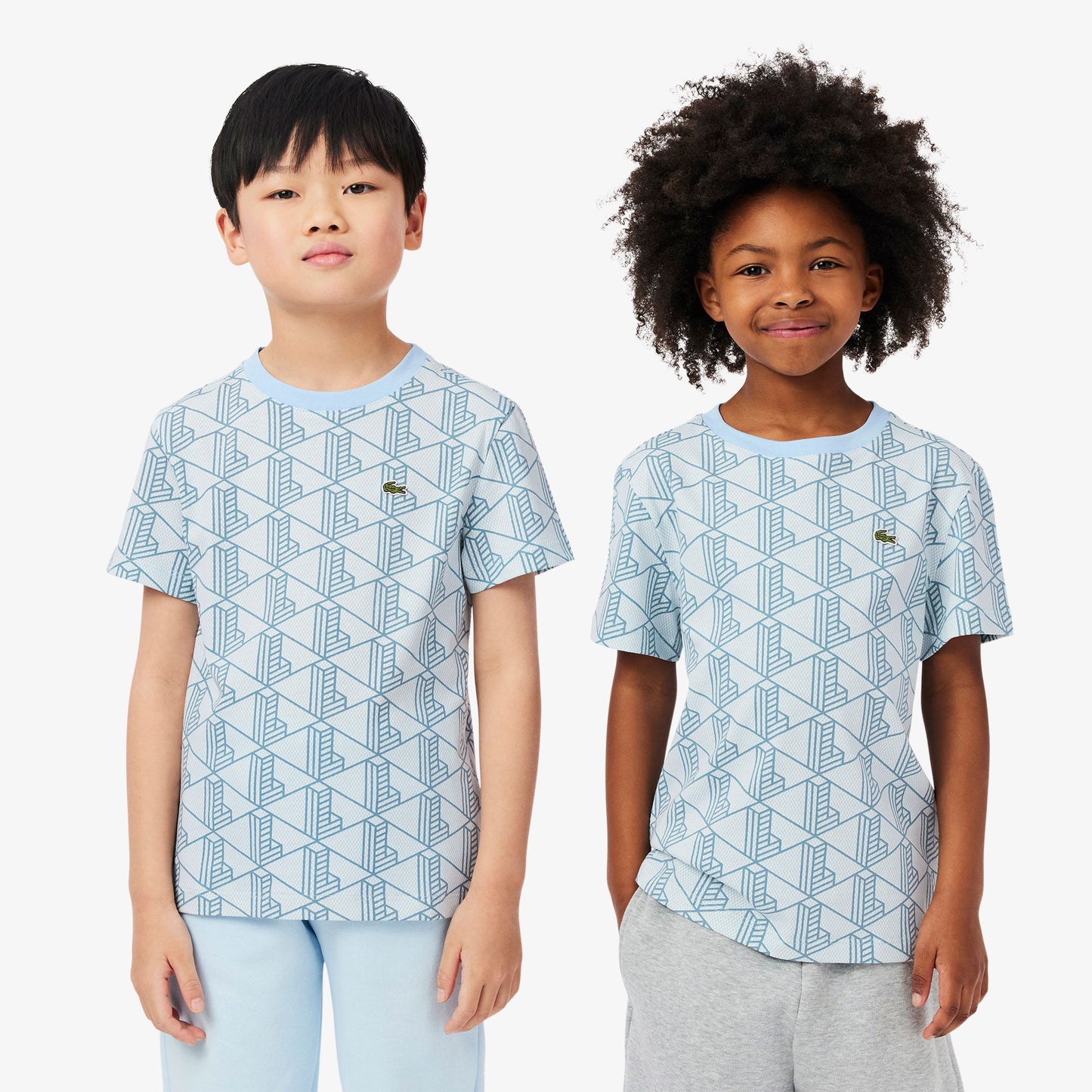 Lacoste Relaxed Fit Monogram Çocuk Mavi T-shirt
