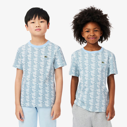 Lacoste Relaxed Fit Monogram Çocuk Mavi T-shirt