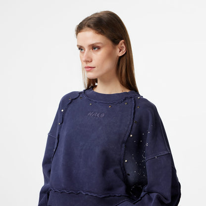Les Benjamins Regular Fit Kadın Mor Sweatshirt
