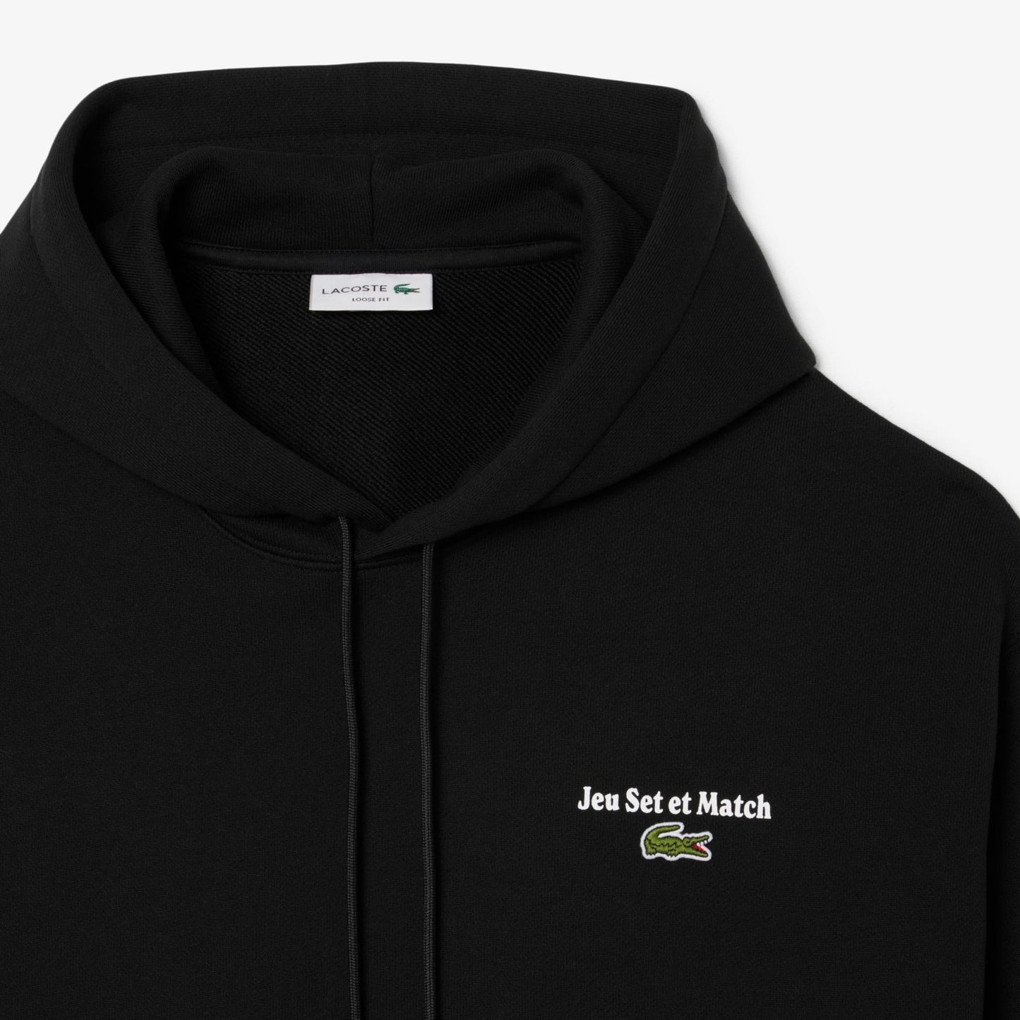 Lacoste Multi Print Fleece Erkek Siyah Hoodie