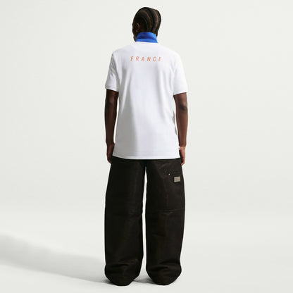 Nike Fransa The Dri-fıt 2.0 Erkek Beyaz Futbol Polo T-shirt