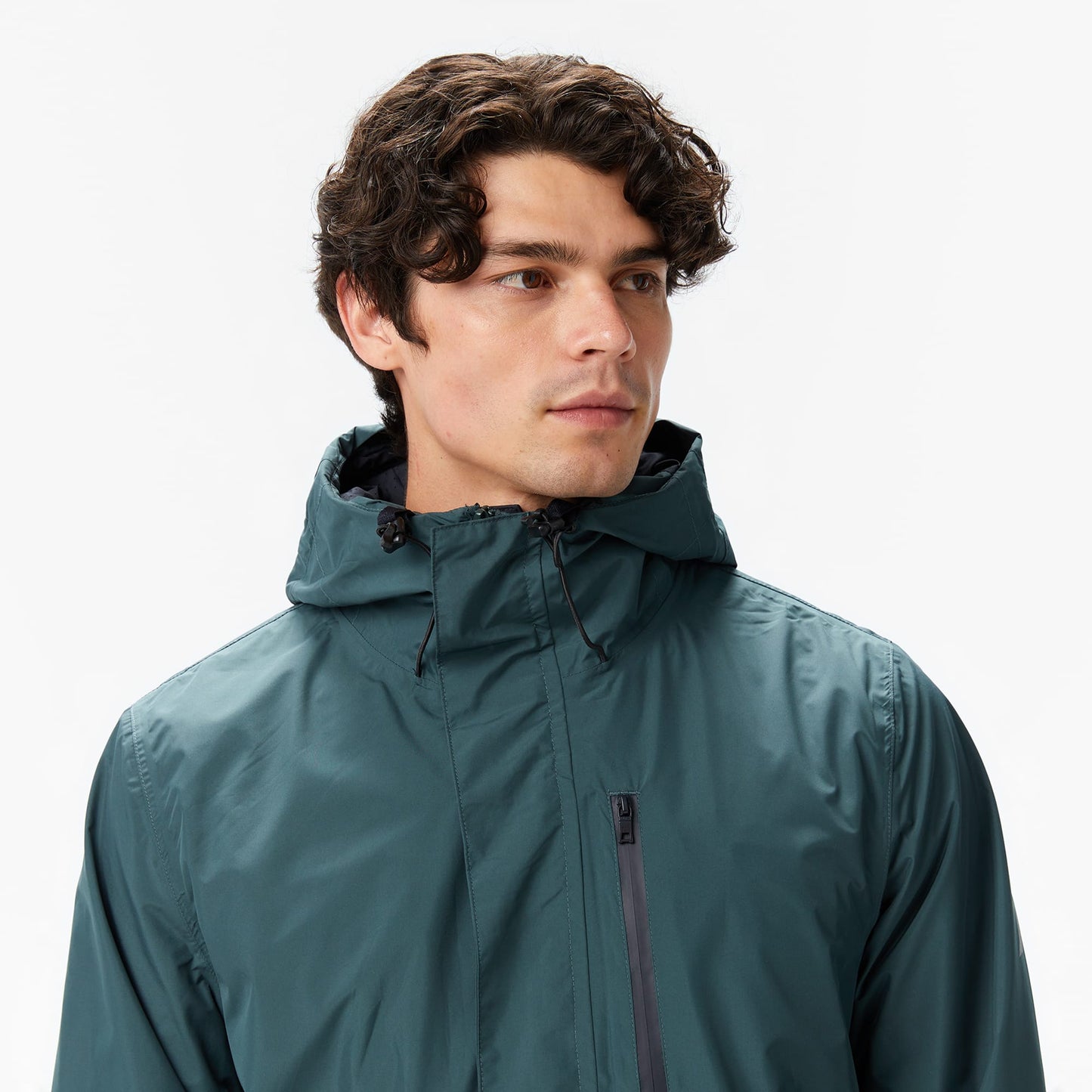 Nautica Erkek Yeşil Regular Fit Kapüşonlu Su Geçirmez Mont