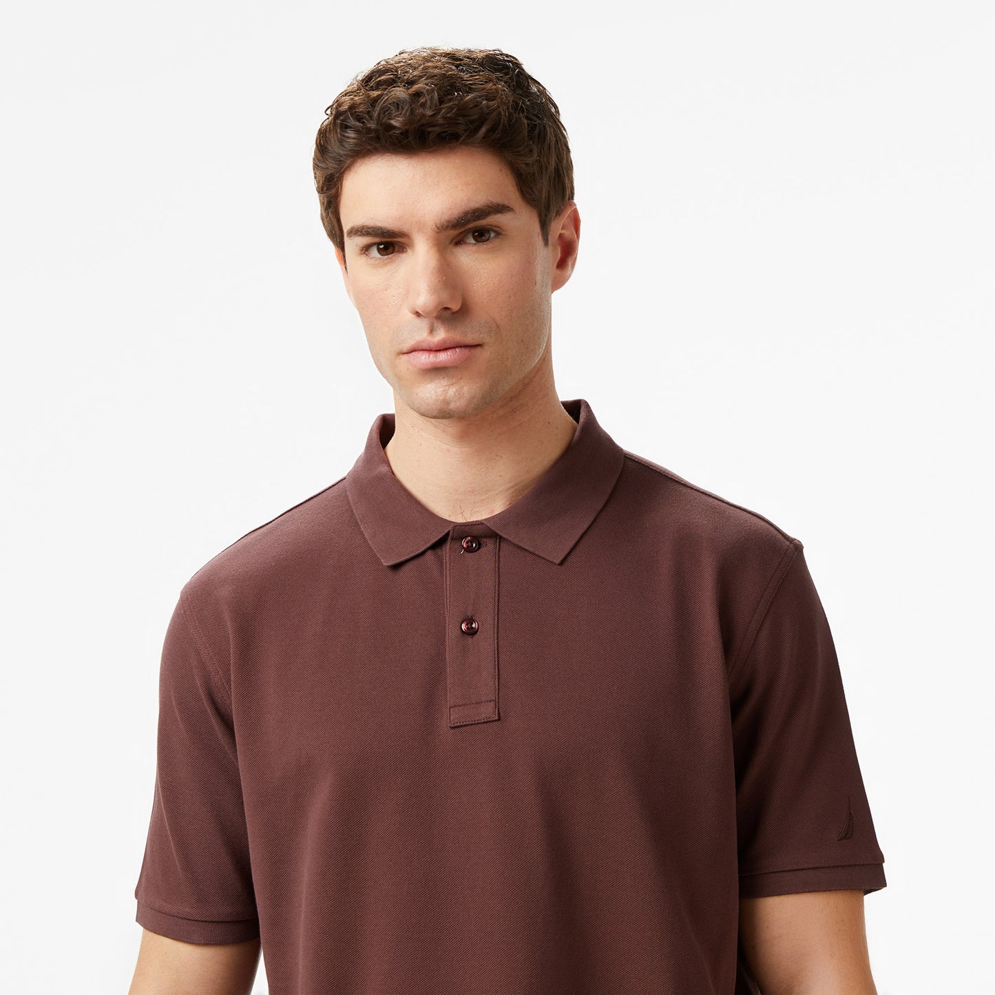 Nautica Erkek Kahverengi Regular Fit Polo Yaka T-shirt