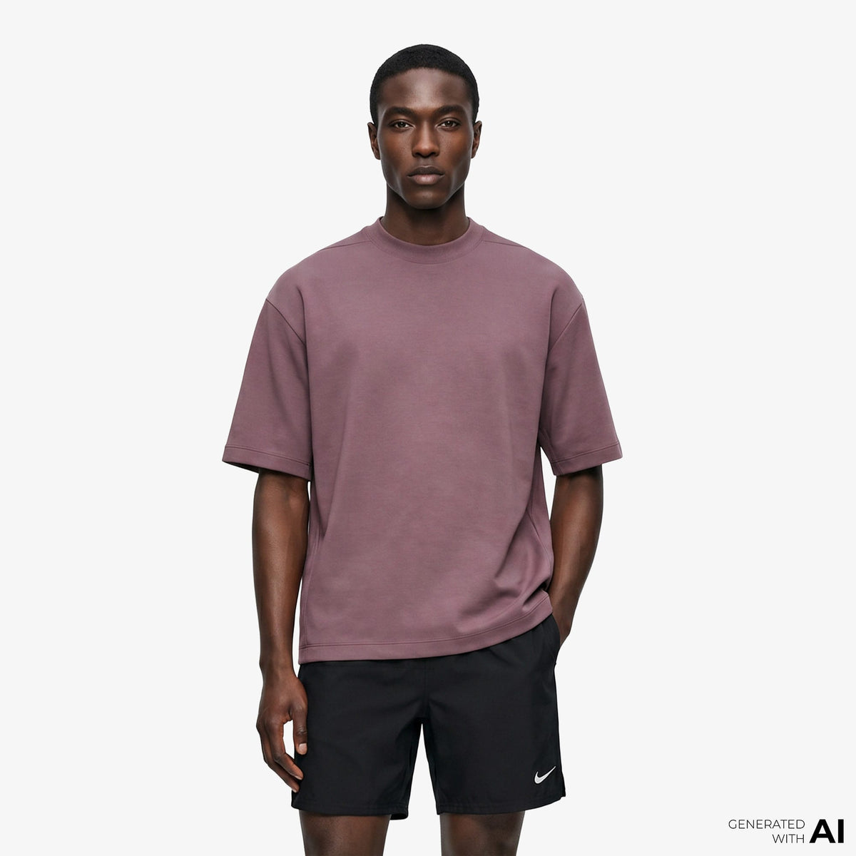 Nike 24.7 Impossiblysoft Dri-fıt Kısa Kollu Erkek Mor T-shirt