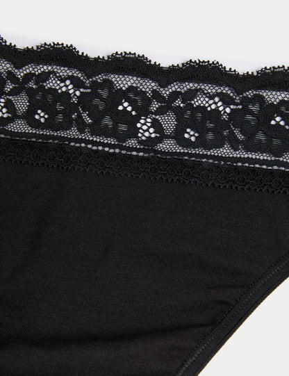 Dantel Detaylı High Leg Külot Seti
