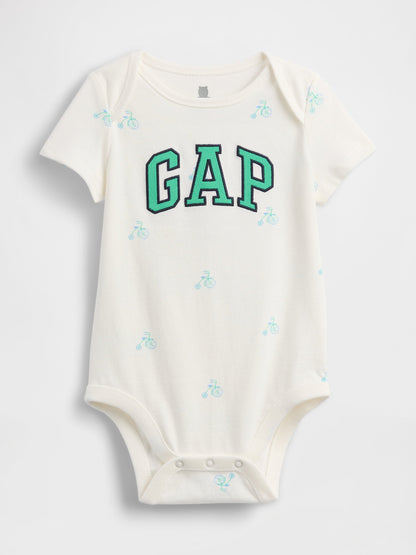 Beyaz First Favorites Organik Pamuk Logo Bodysuit