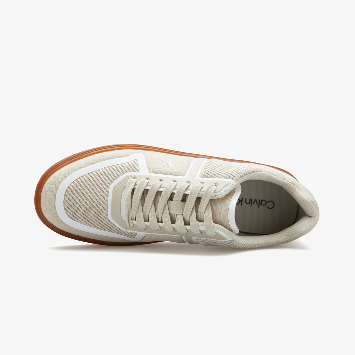 Calvin Klein Classic Cups Laceup Knit Erkek Sarı Sneaker