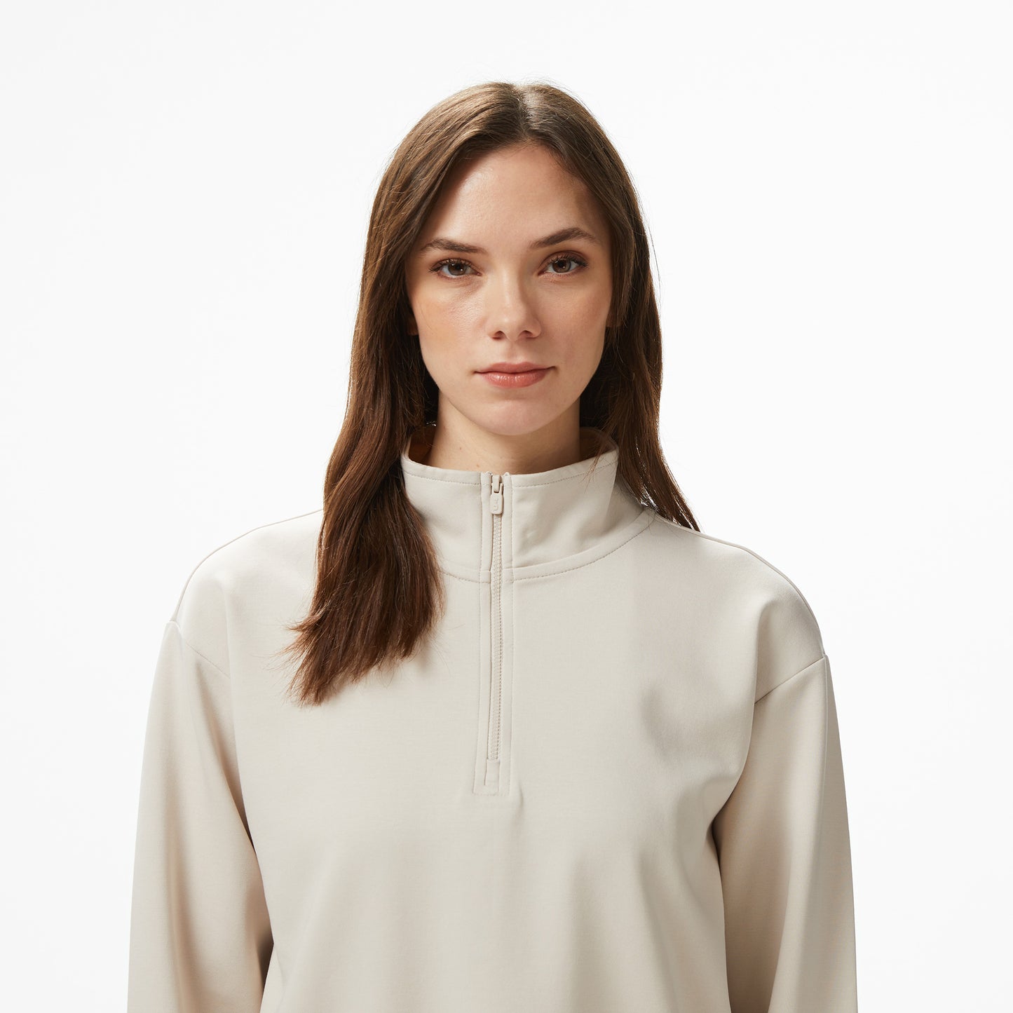 United4 Kadın Krem Sweatshirt