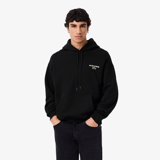 Lacoste Multi Print Fleece Erkek Siyah Hoodie