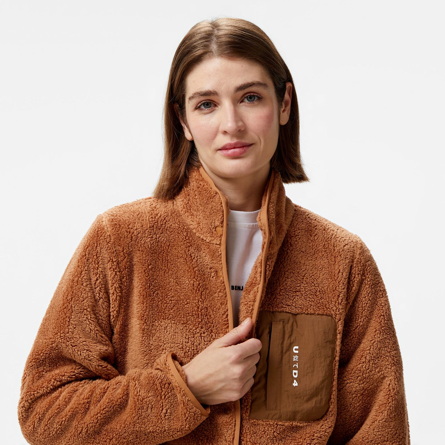 United4 Sherpa Teddy Coat Kadın Kahverengi Mont