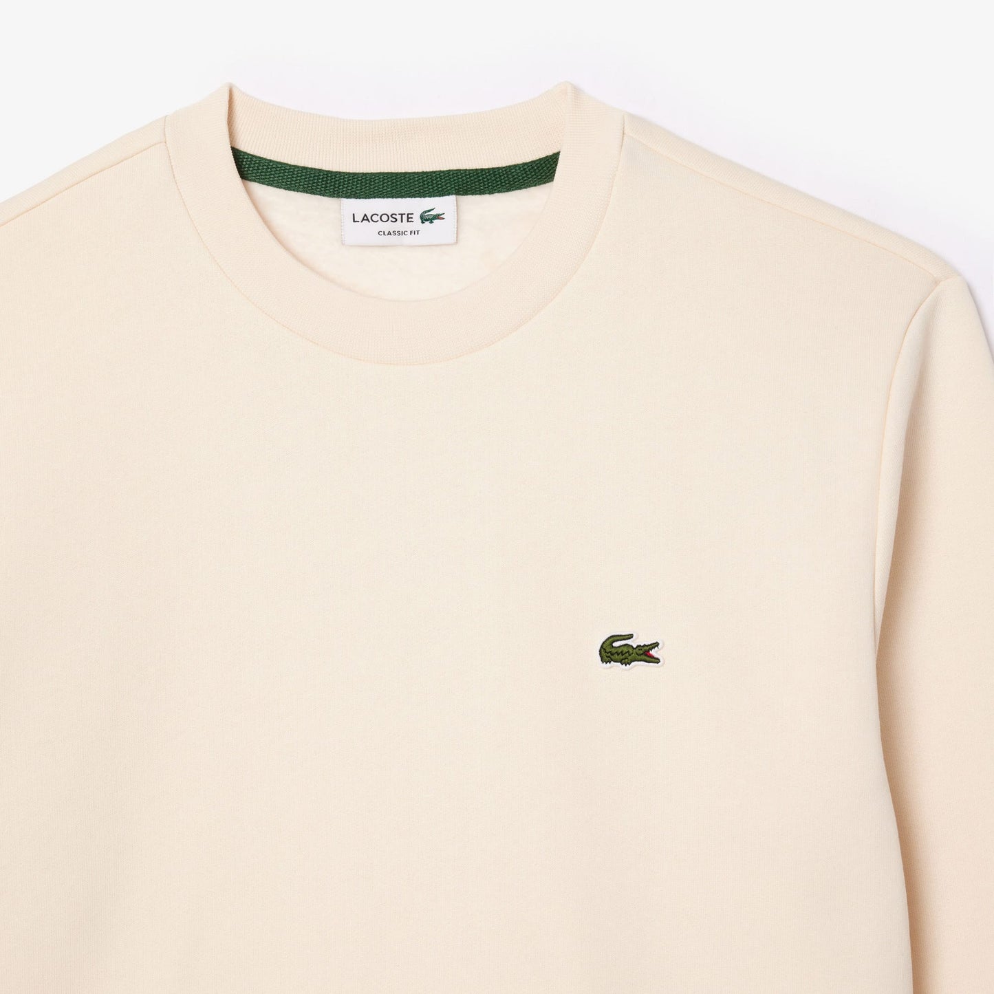 Lacoste Erkek Bisiklet Yaka Krem Sweatshirt
