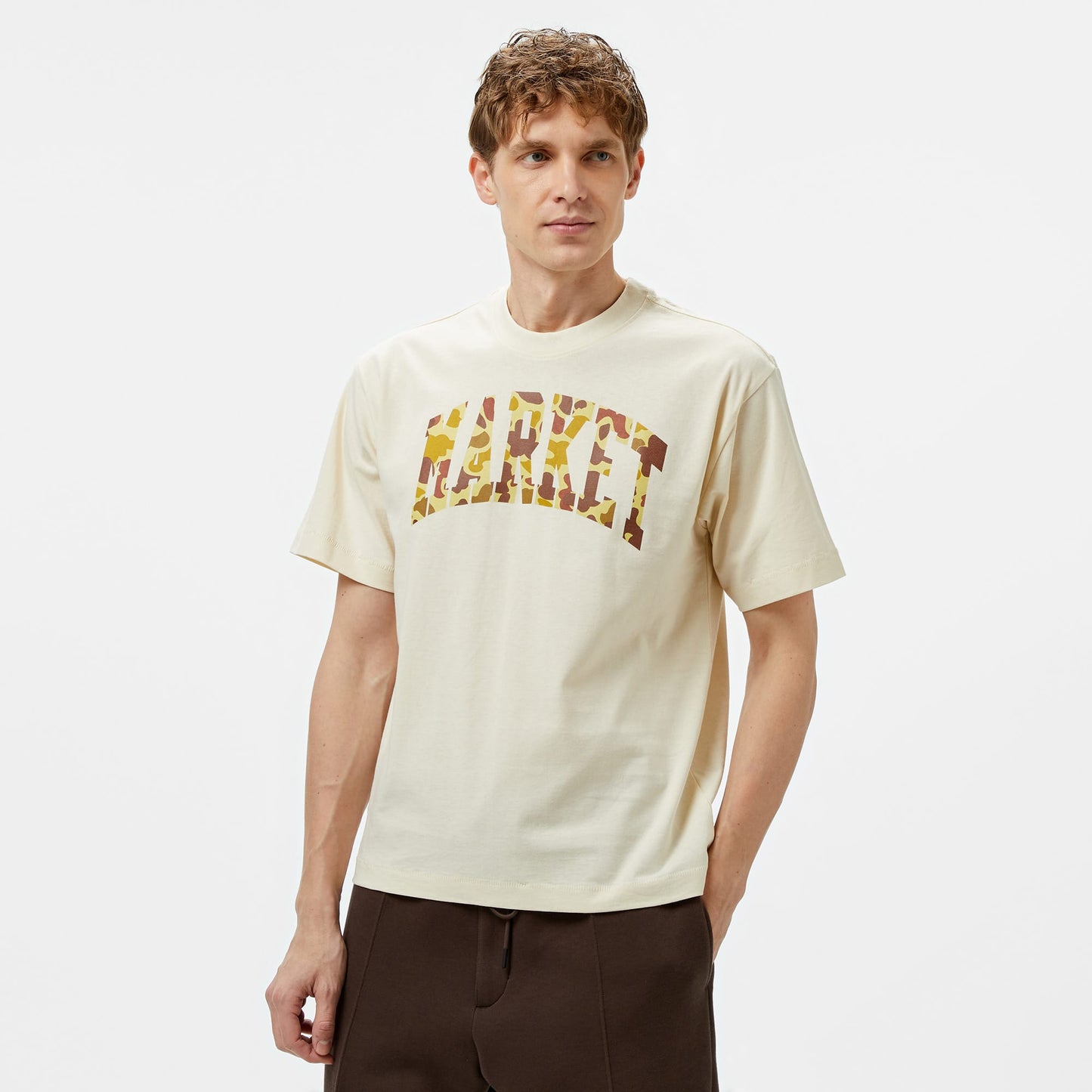 Market Duck Camo Arc Erkek Krem T-shirt