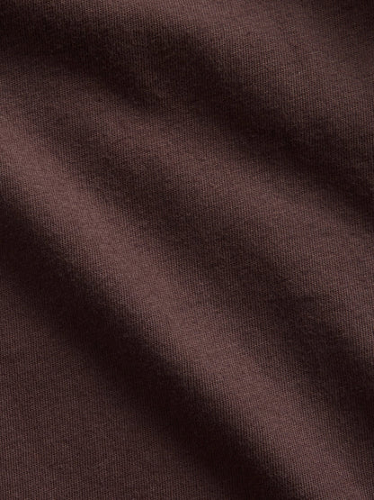 Kahverengi Klasik Bisiklet Yaka T-shirt