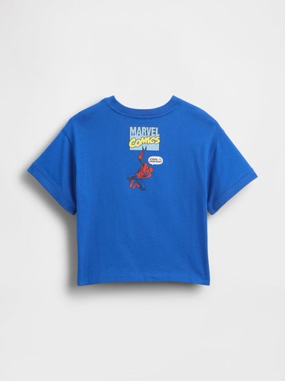 Mavi Marvel Oversized Grafik Baskılı T-shirt