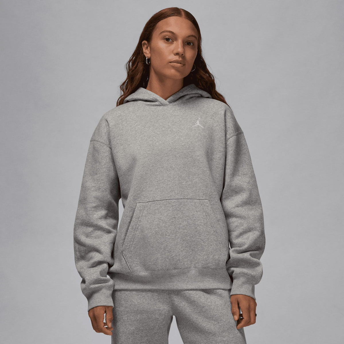 Jordan Brooklyn Fleece Pullover Kadın Gri Hoodie