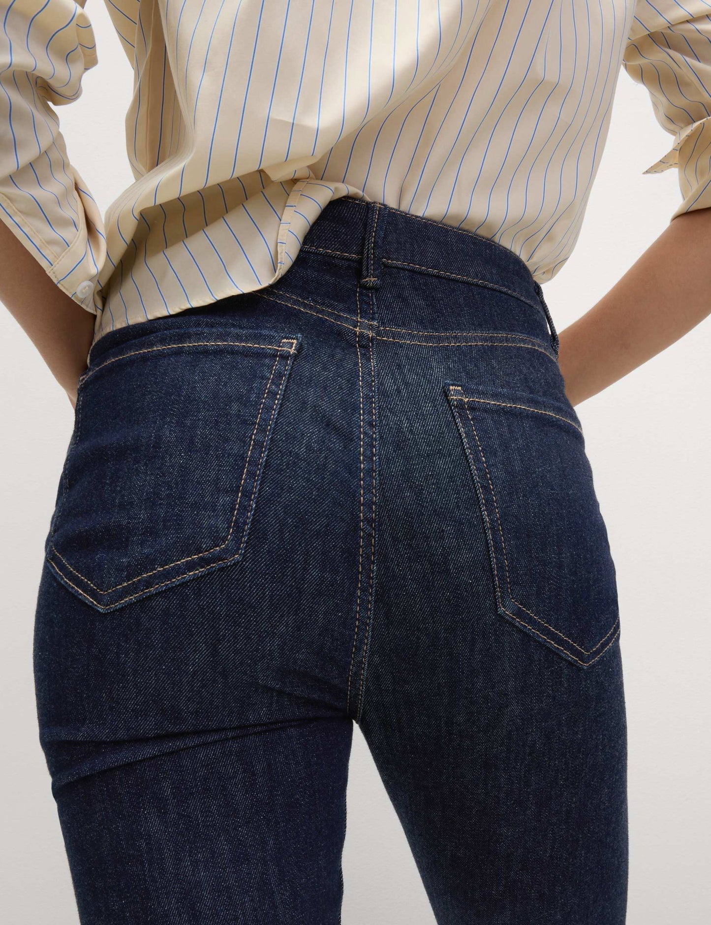Yüksek Bel Slim Flare Jean Pantolon