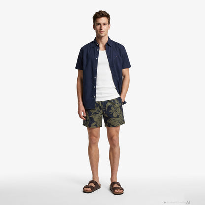 Tommy Hilfiger Seasonal Quality Erkek Lacivert Keten Şort