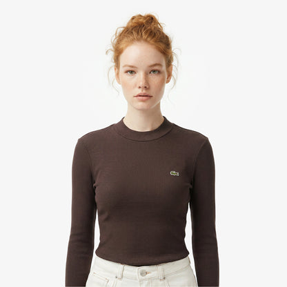 Lacoste Regular Fit Kadın Kahverengi T-shirt