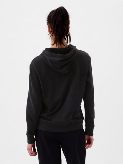 Siyah Gap Logo Havlu Kumaş Sweatshirt
