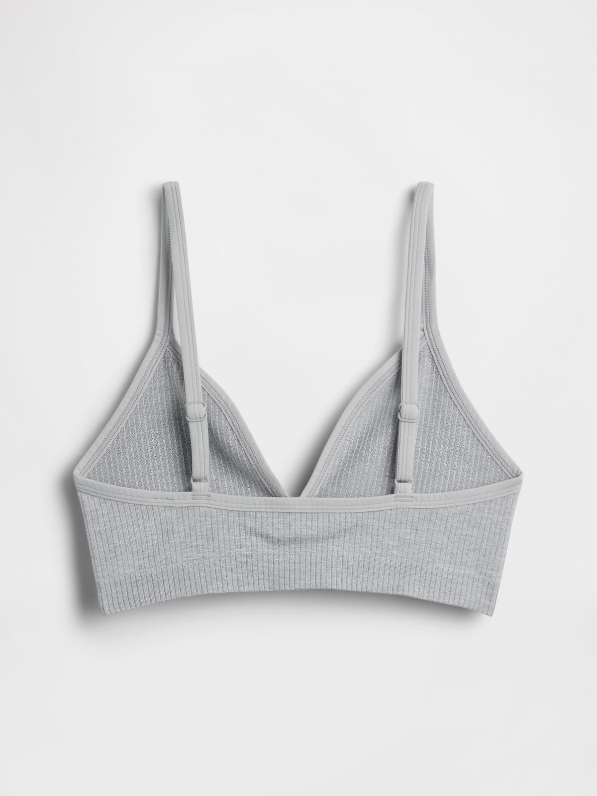 Gri Seamless Fitilli Triangle Bralet