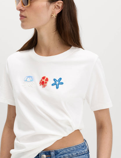 Pamuklu Boncuklu T-shirt