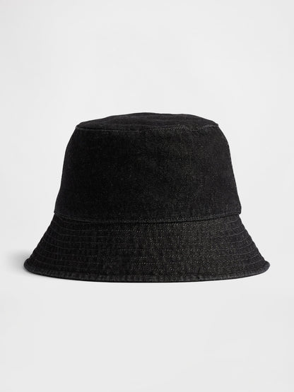 Siyah Denim Bucket Şapka