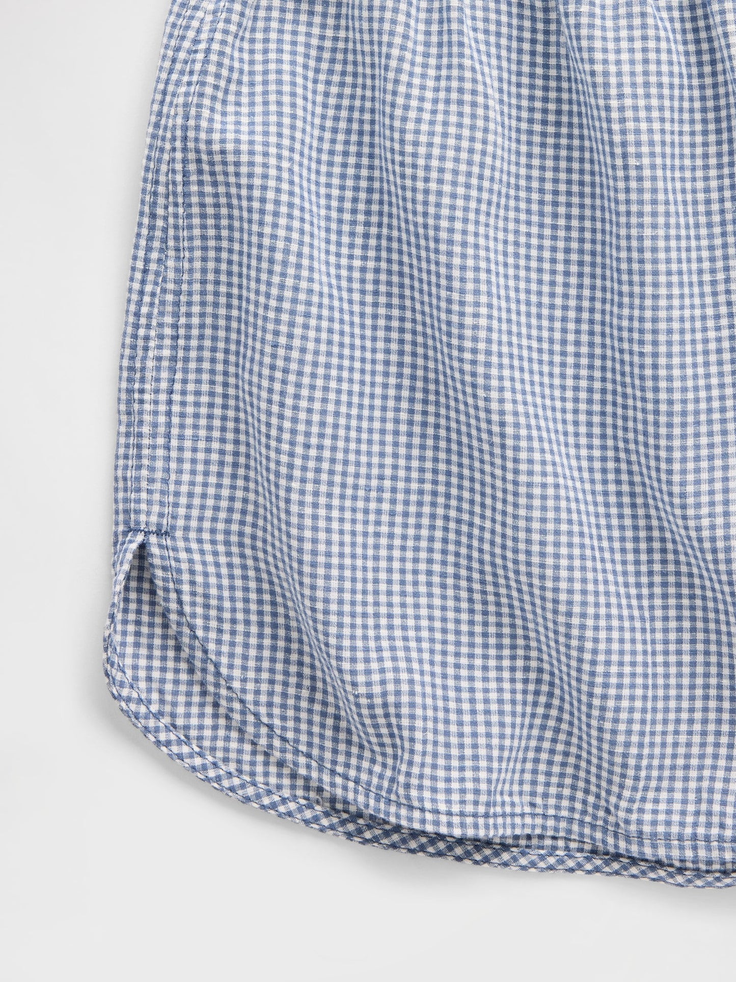 Mavi Crinkle Gauze Şort Pijama Altı
