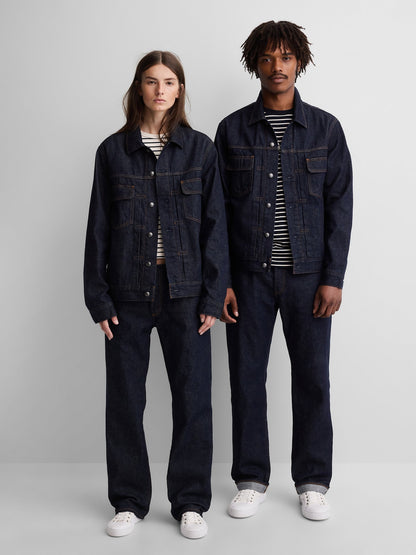Koyu Mavi Gap × A.p.c. Astarlı Japanese Denim Ceket
