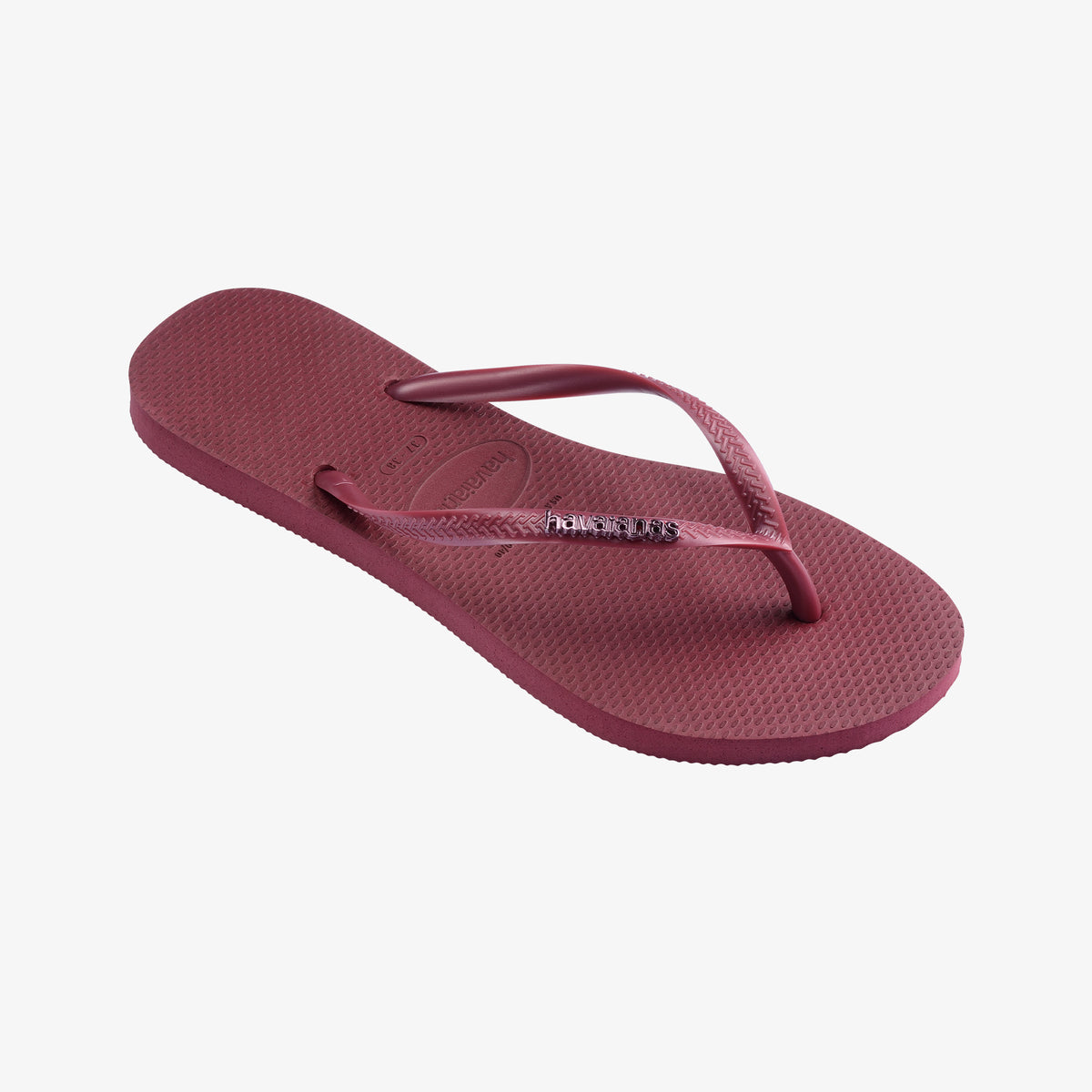 Havaianas Slim Logo Metallic Kadın Bordo Terlik