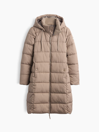 Siyah Relaxed Midi Puffer Şişme Mont