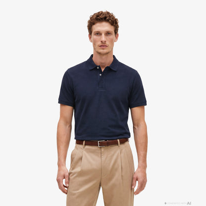 Tommy Hilfiger Seasonal Graphic Erkek Lacivert Polo Yaka T-shirt