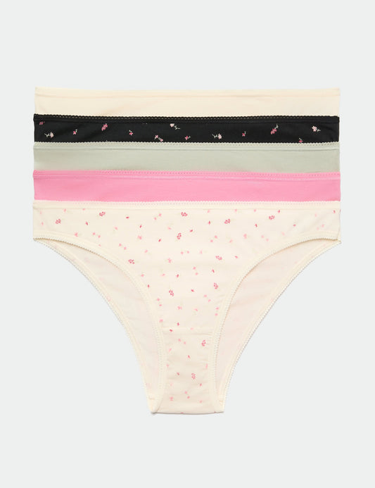 5'li Cotton Lycra Brazilian Külot Seti