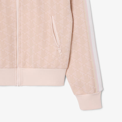 Lacoste Kadın Regular Fit Kapüşonlu Monogram Açık Pembe Sweatshirt