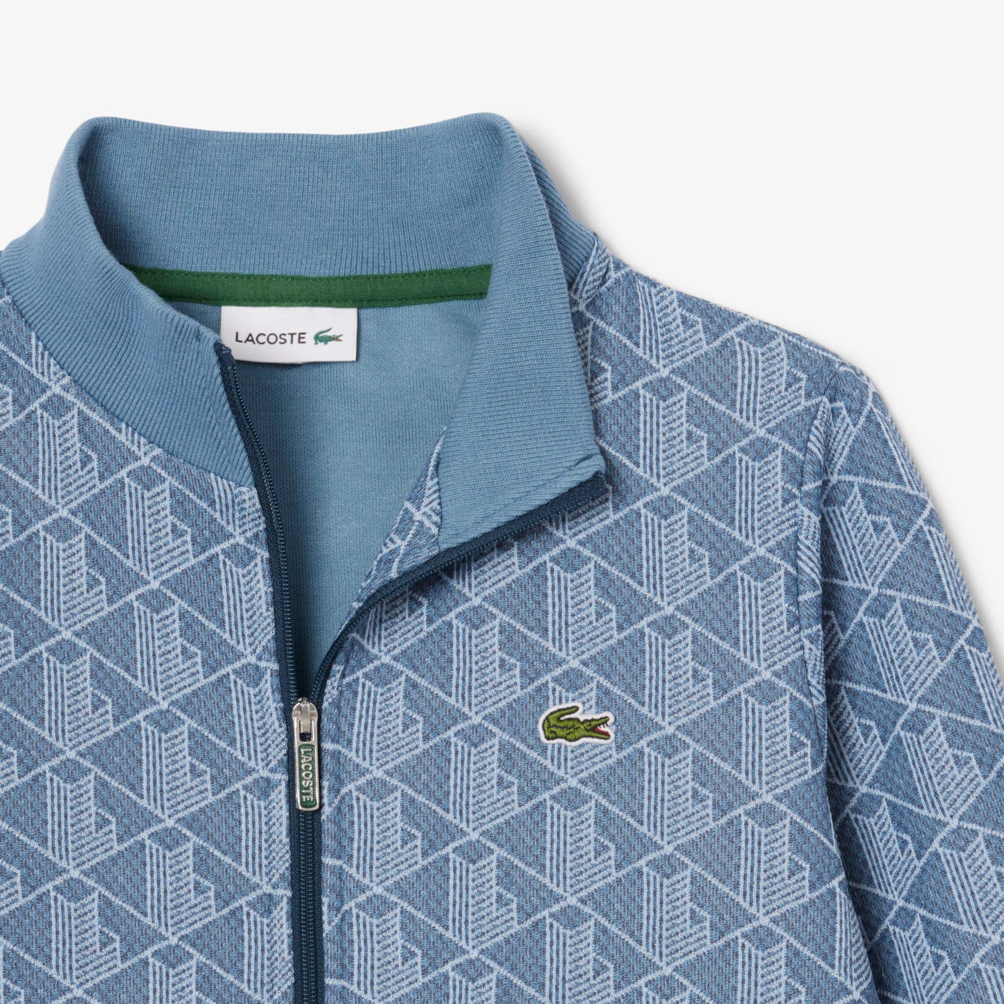 Lacoste Çocuk Fermuarlı Monogram Mavi Sweatshirt
