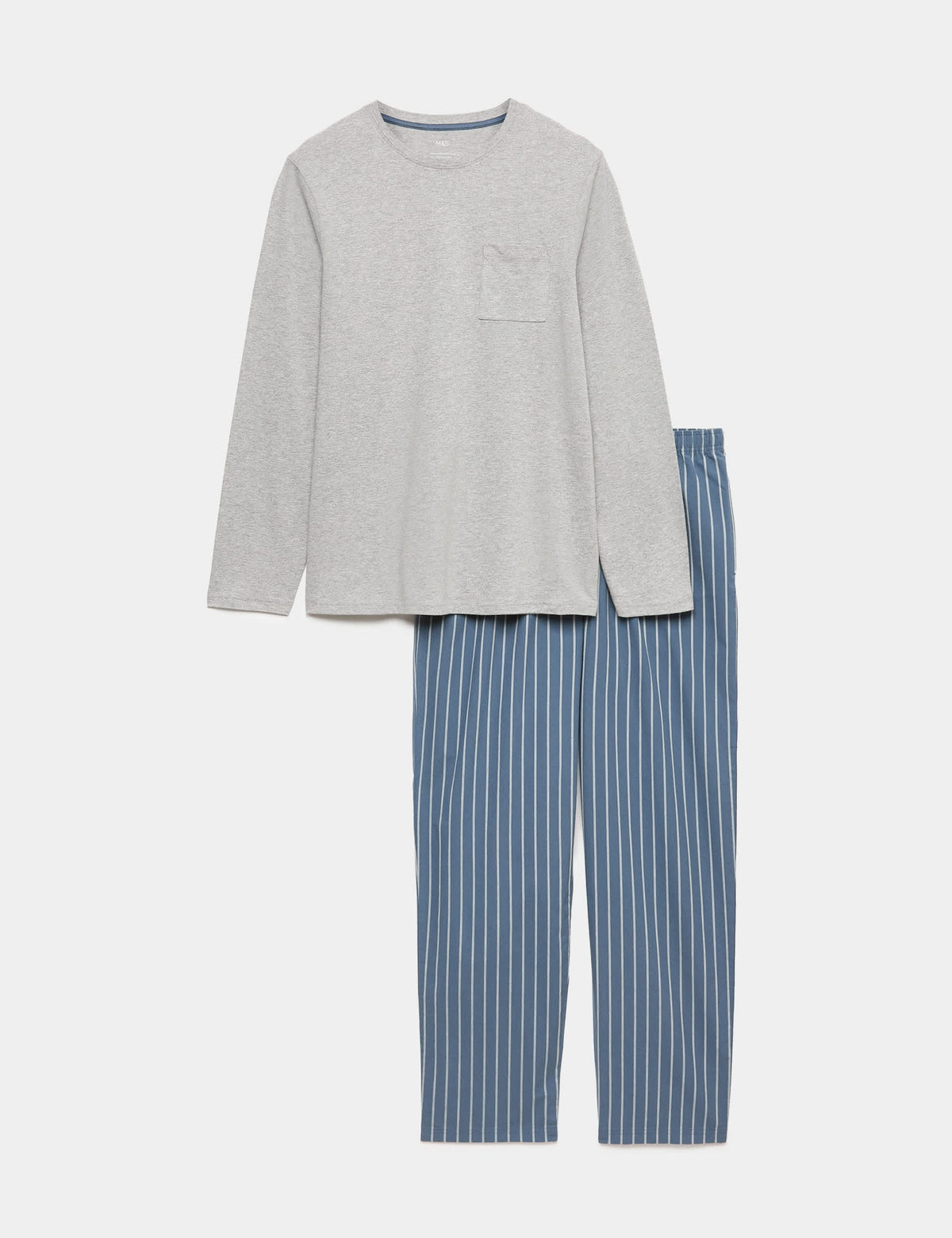 Saf Pamuklu Çizgili Pijama Takımı