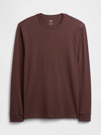 Koyu Kahverengi Everyday Soft Bisiklet Yaka T-shirt