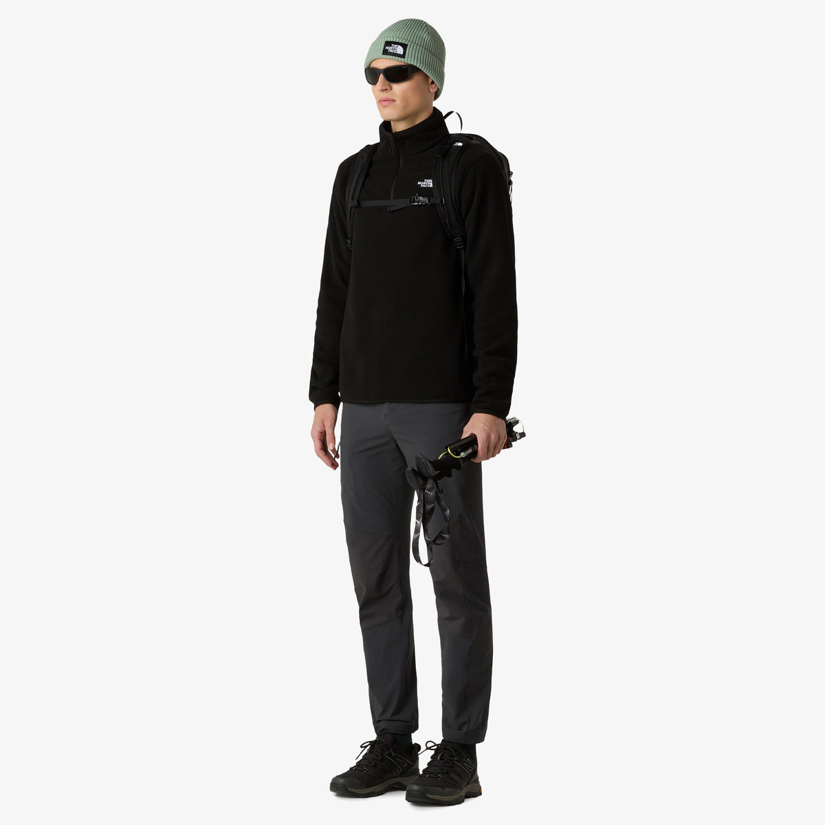 The North Face Glacier Fleece Erkek Fermuarlı Siyah Polar Üst