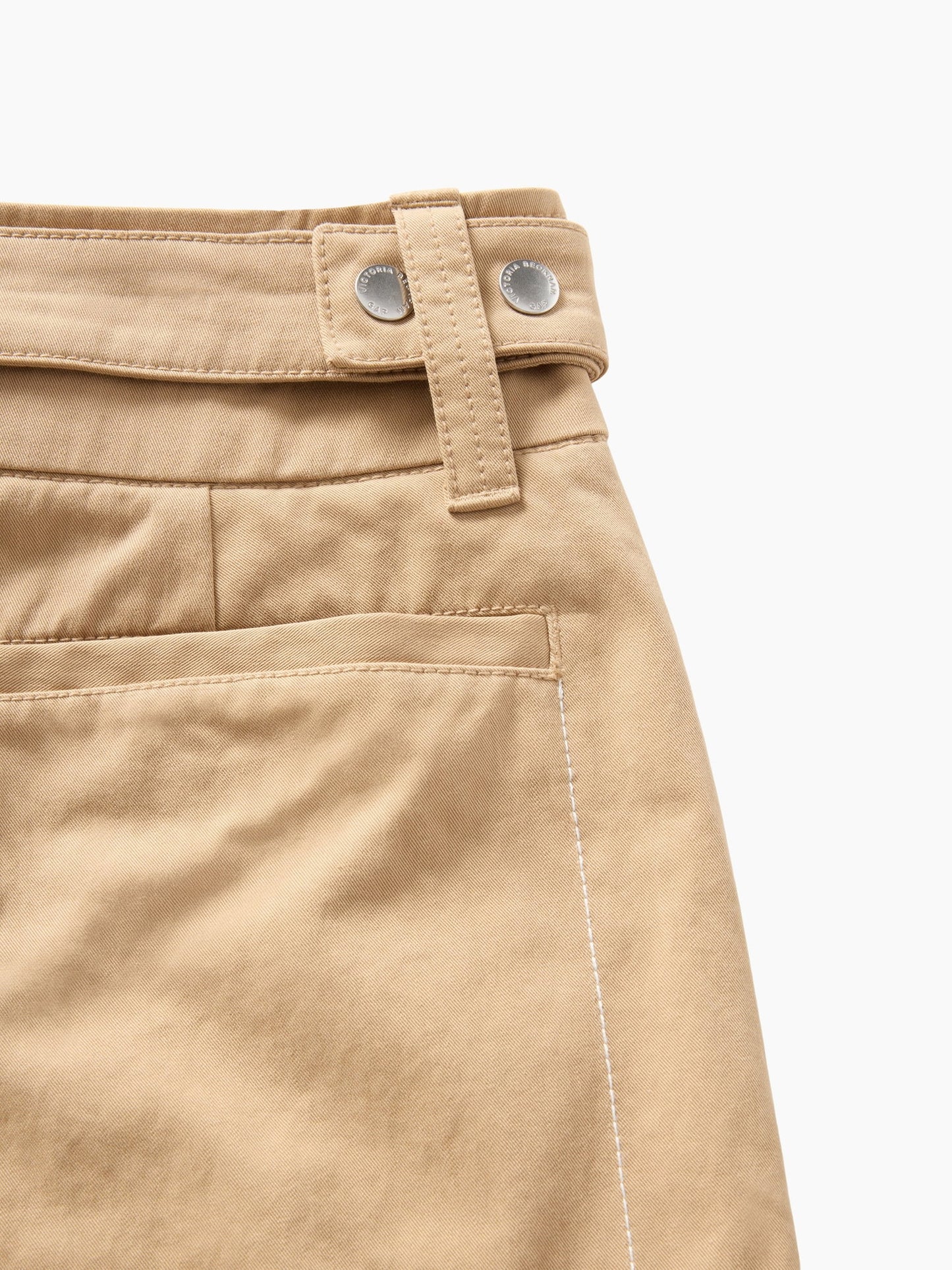 Bej Gap × Victoria Beckham High Rise Kargo Pantolon