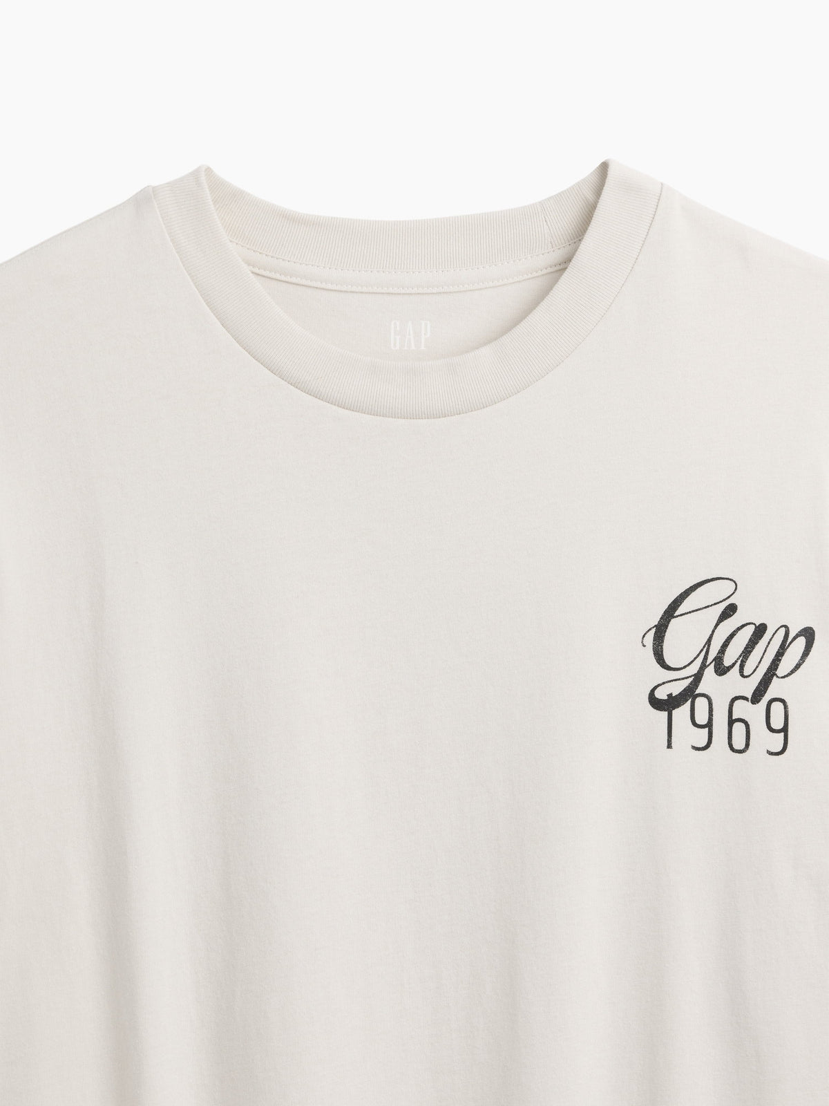 Kırık Beyaz Everyday Soft Relaxed Grafik Baskılı T-shirt