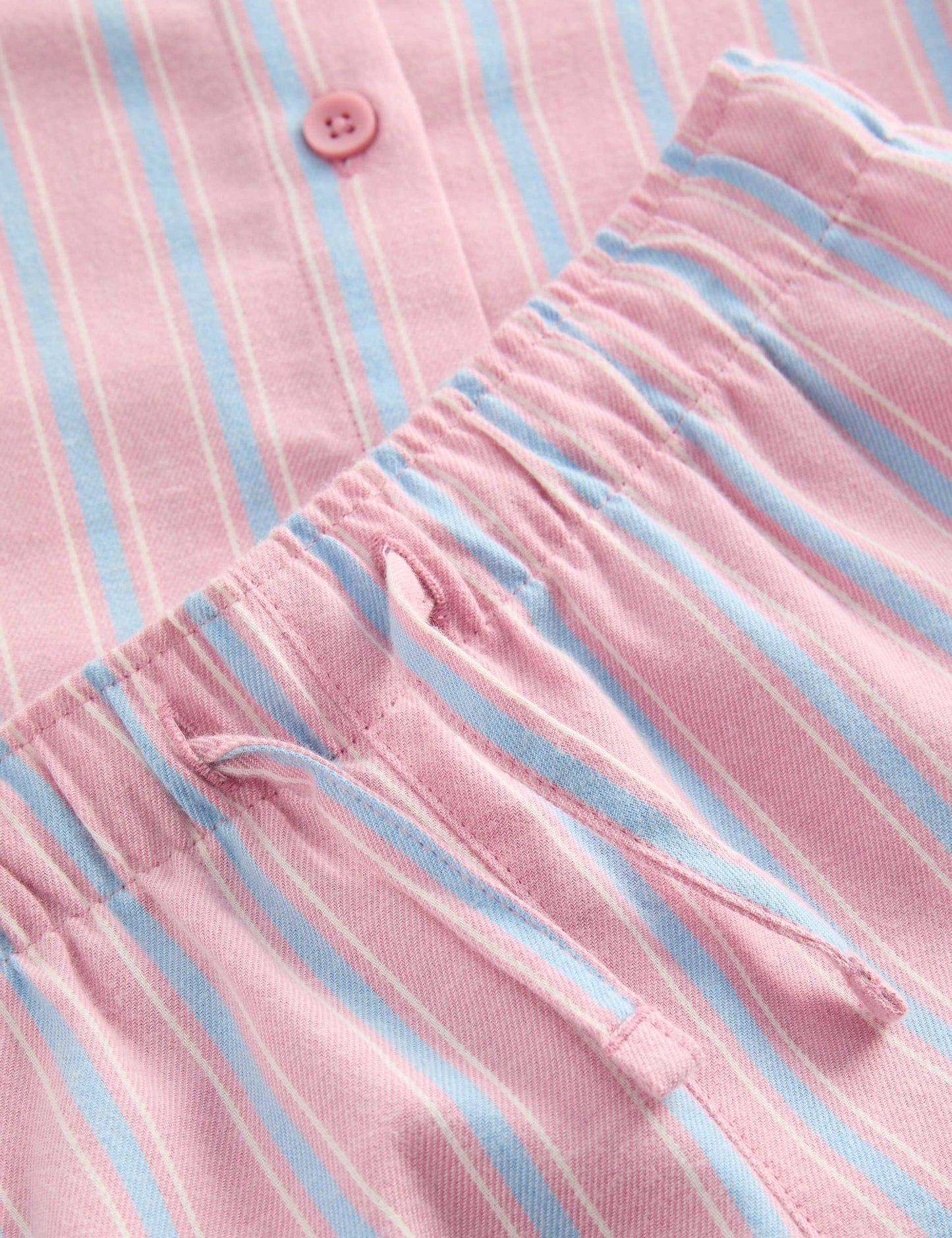 Saf Pamuklu Çizgili Pijama Takımı