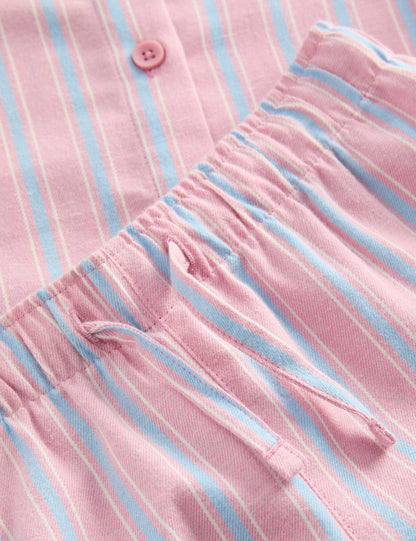 Saf Pamuklu Çizgili Pijama Takımı