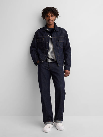 Koyu Mavi Gap × A.p.c. Astarlı Japanese Denim Ceket