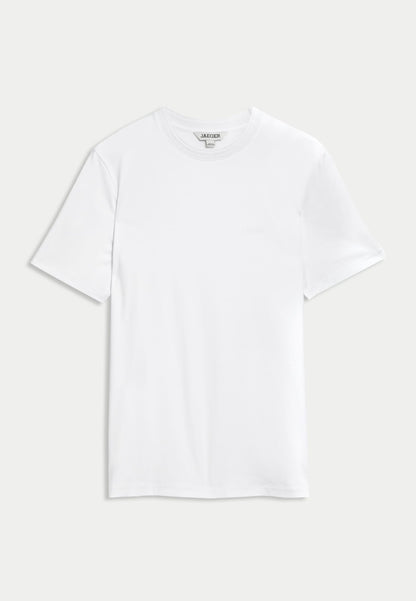 Saf Pamuklu Kısa Kollu Yuvarlak Yaka T-shirt