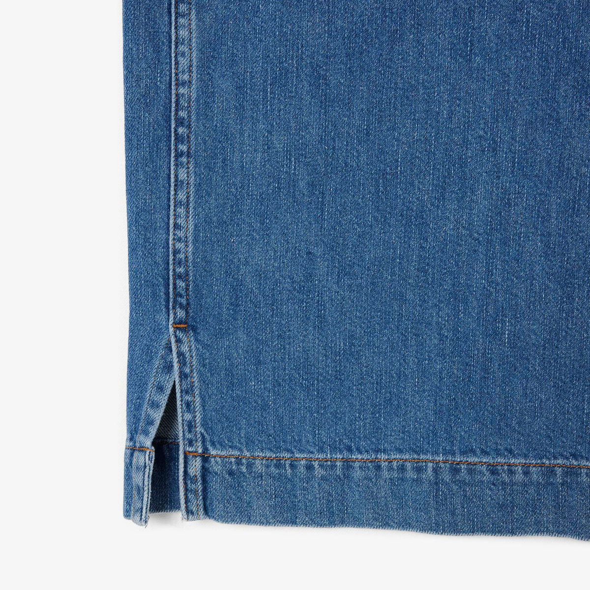 Lacoste Kadın Oversize Fit Kısa Kollu Polo Yaka Denim Mavi Elbise