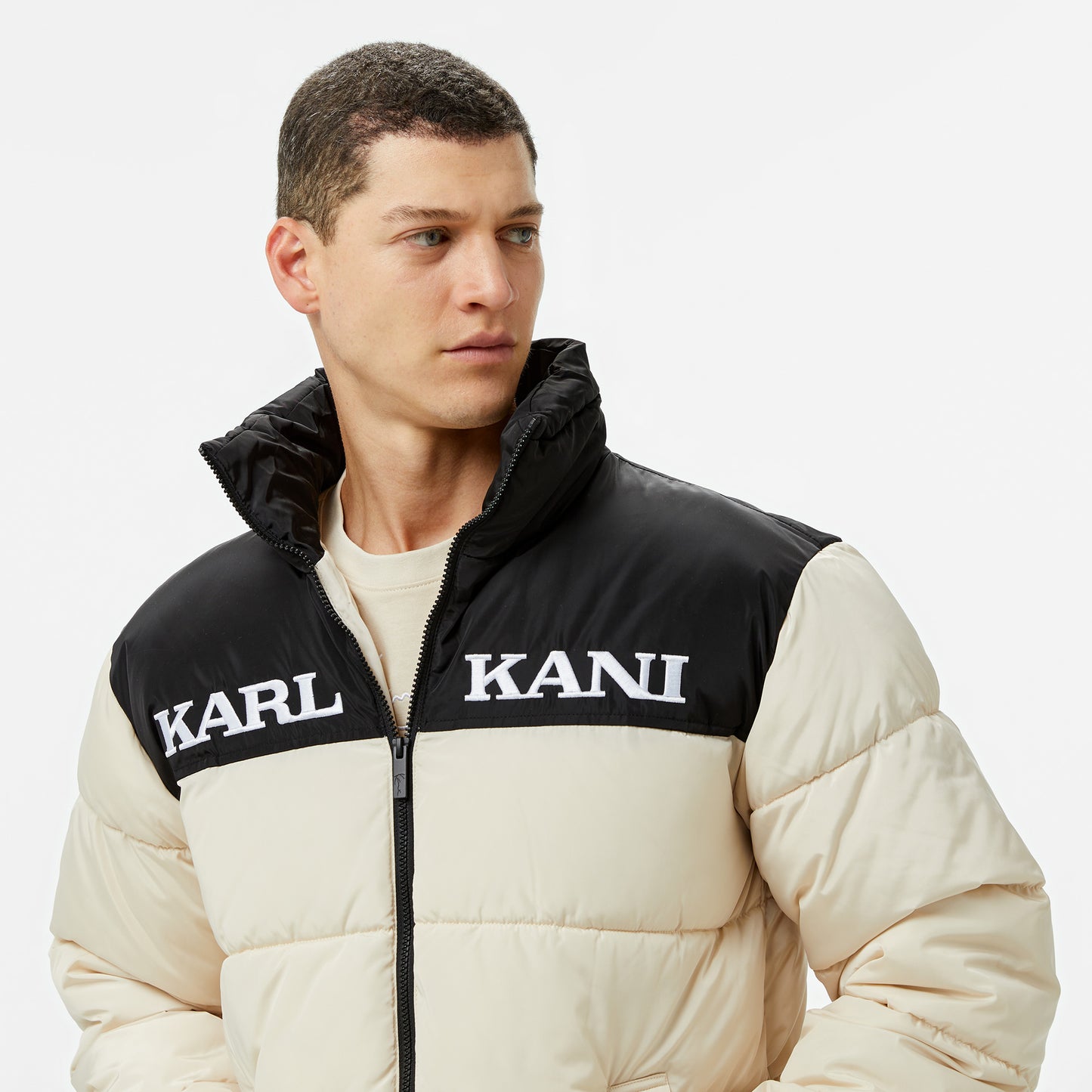 Karl Kani Retro Essential Puffer Erkek Krem Mont
