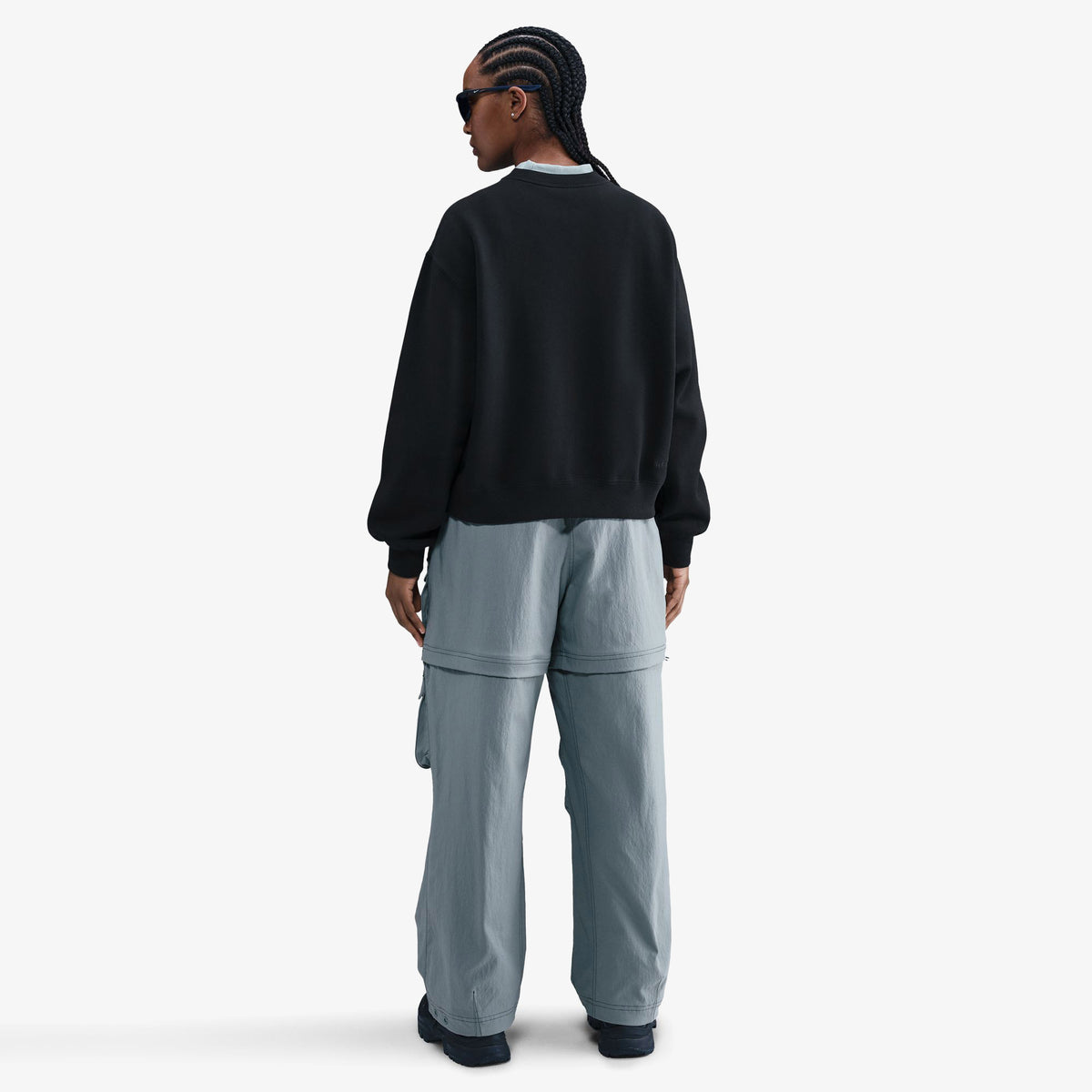 Nike Acg Therma Fit Tuff Fleece Crew Kadın Siyah Sweatshirt